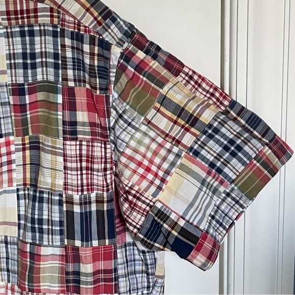 Brooks Brothers Patchwork Plaid madras Short Sleeve Button Down 35954 - Picture 10 of 13
